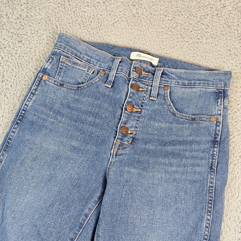 Madewell‎ 10" High-Rise Skinny Jeans Womens 28 Blue Medium Wash Button Fly 28x28